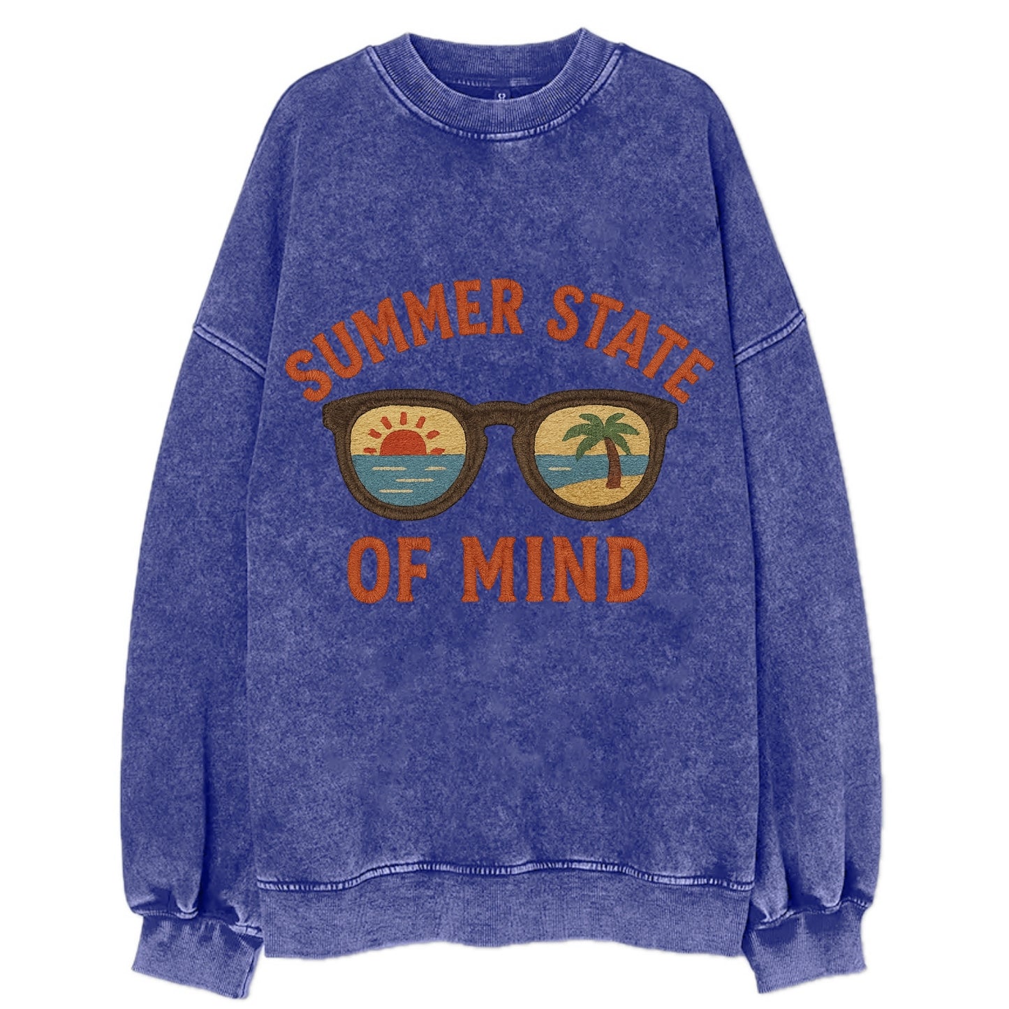 Summer State Of Mind  - Vintage Sweatshirt - Blue