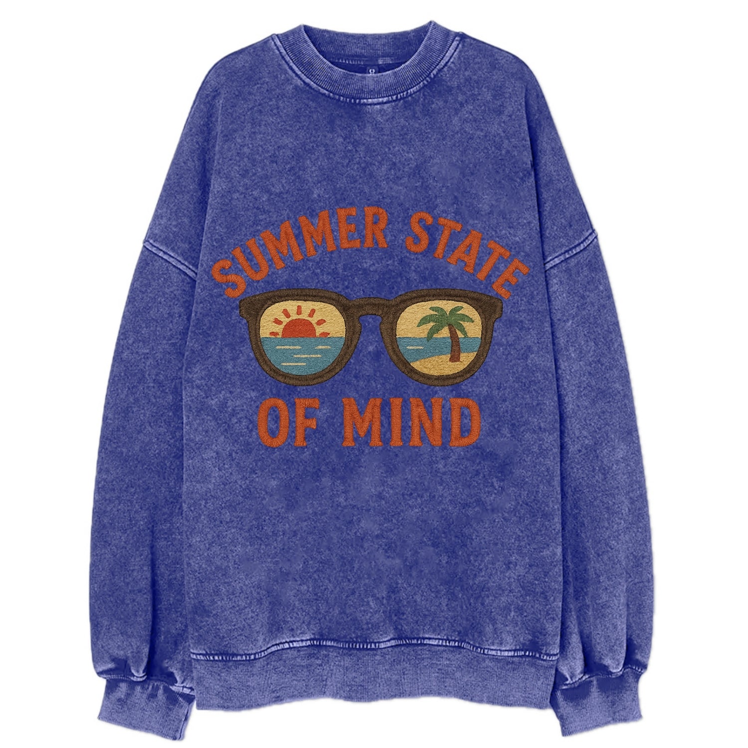 Summer State Of Mind  - Vintage Sweatshirt - Blue