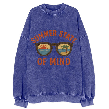 Summer State Of Mind  - Vintage Sweatshirt - Blue