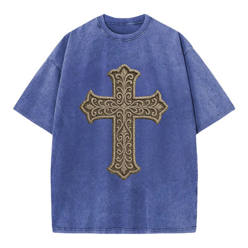 Filigree Cross  - Vintage T-shirt
