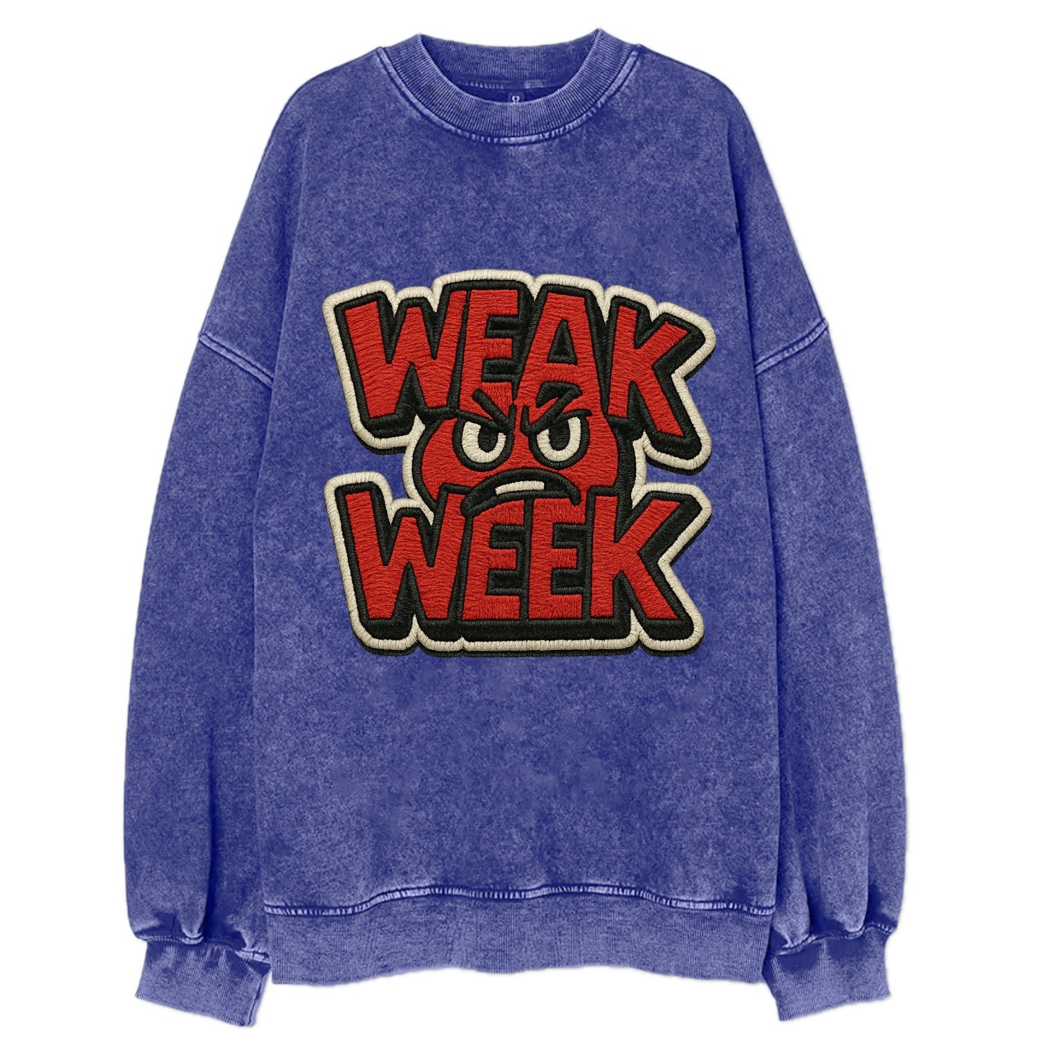 WEAK;WEEK WARRIOR Monday Blue Cap - Vintage Sweatshirt - Blue