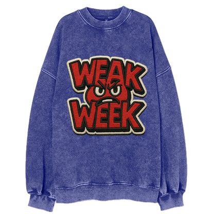 WEAK;WEEK WARRIOR Monday Blue Cap - Vintage Sweatshirt - Blue