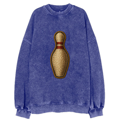 Bowling Pin  - Vintage Sweatshirt - Blue
