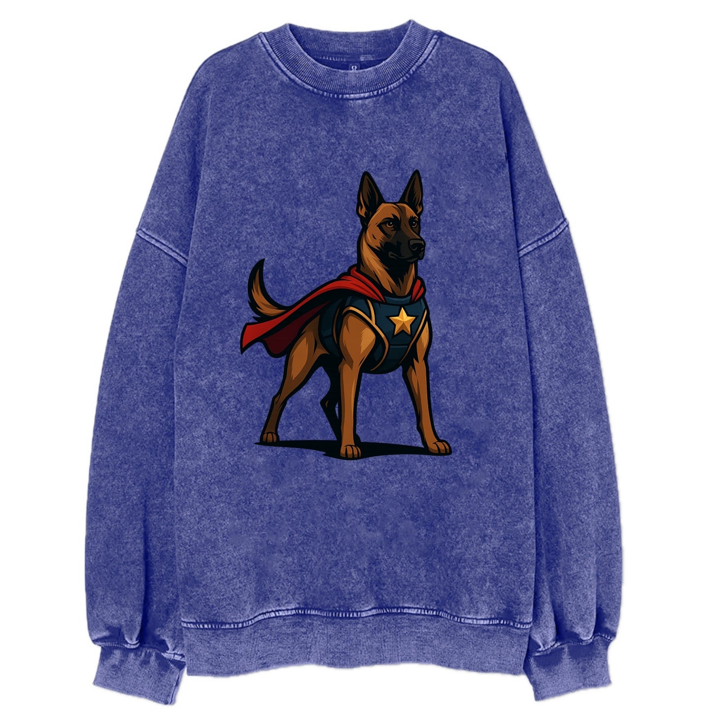 Belgian Malinois Guardian Hero  - Vintag Vintage Sweatshirt - Blue