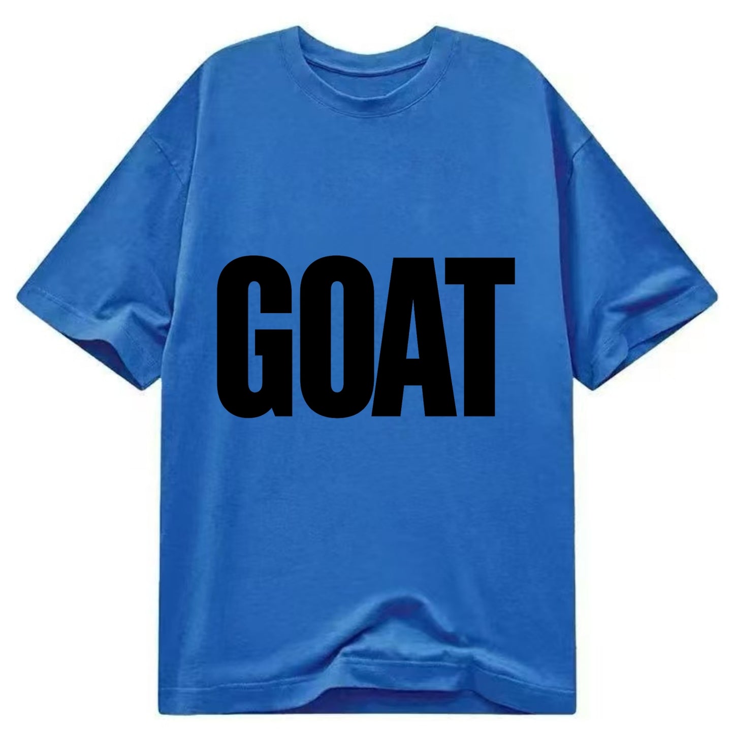 Bold typography design - "GOAT" - greatest of all time - Classic T-shirt - Blue