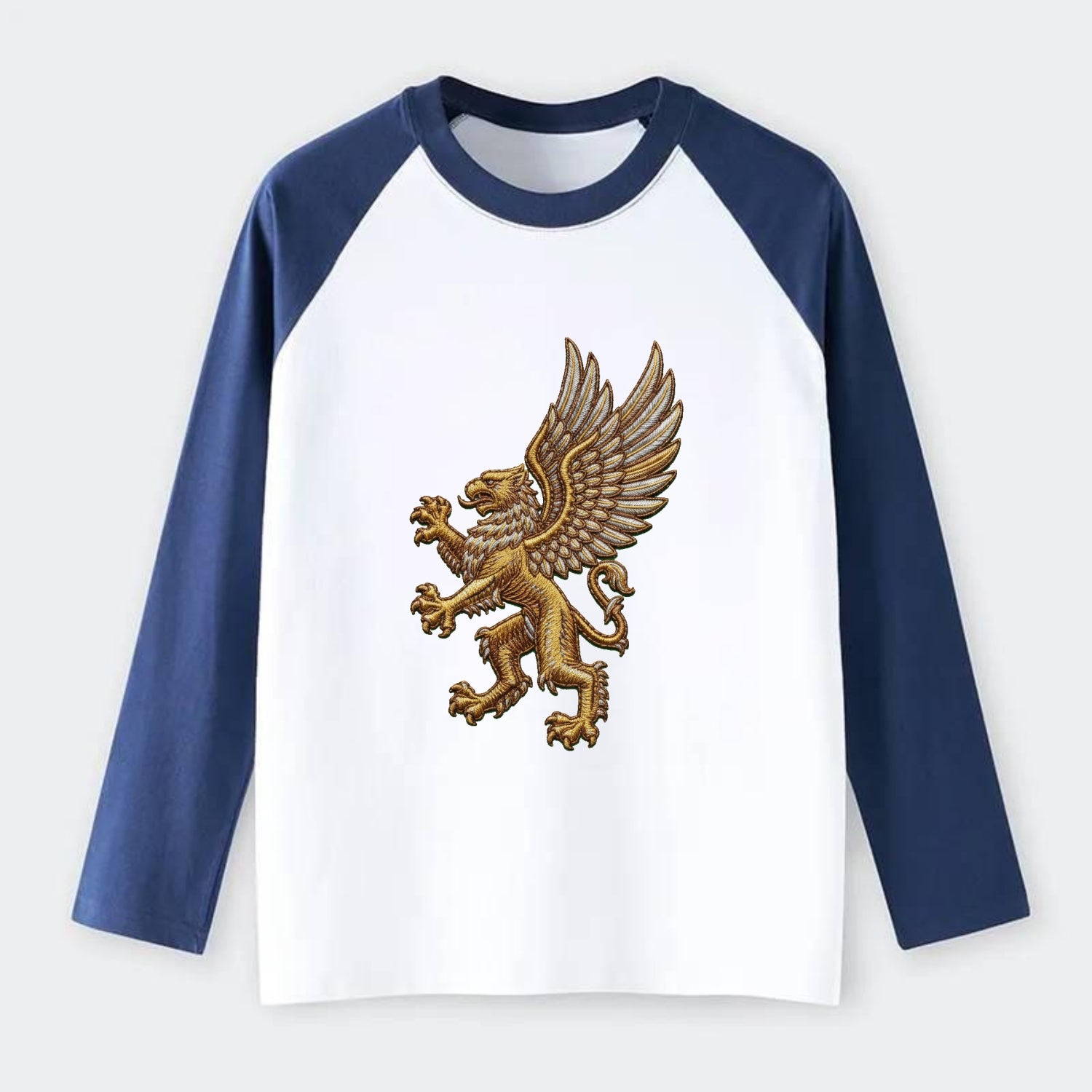 Griffin - Raglan Long Sleeve T-Shirt - Blue