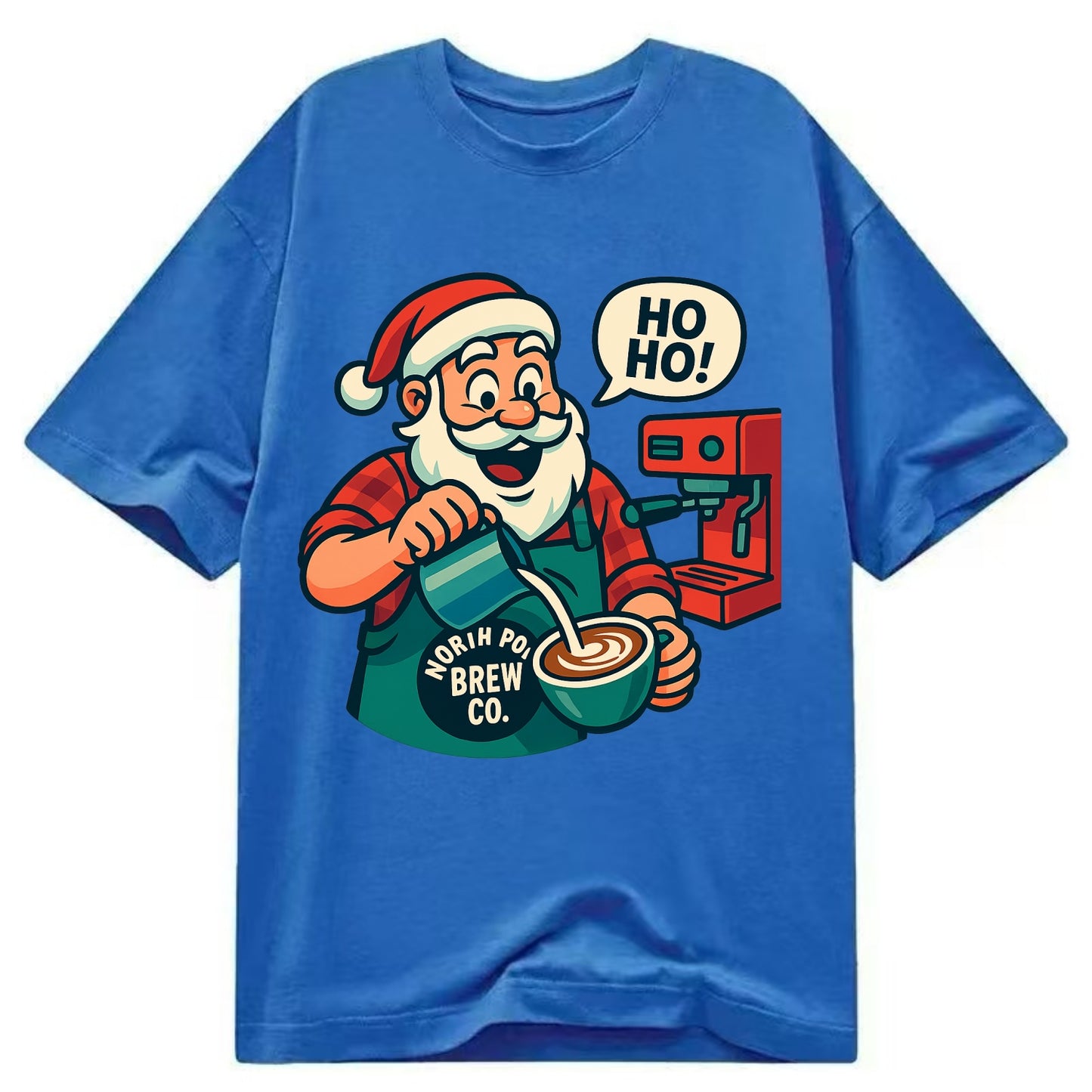 Santa Barista - Classic T-shirt - Blue