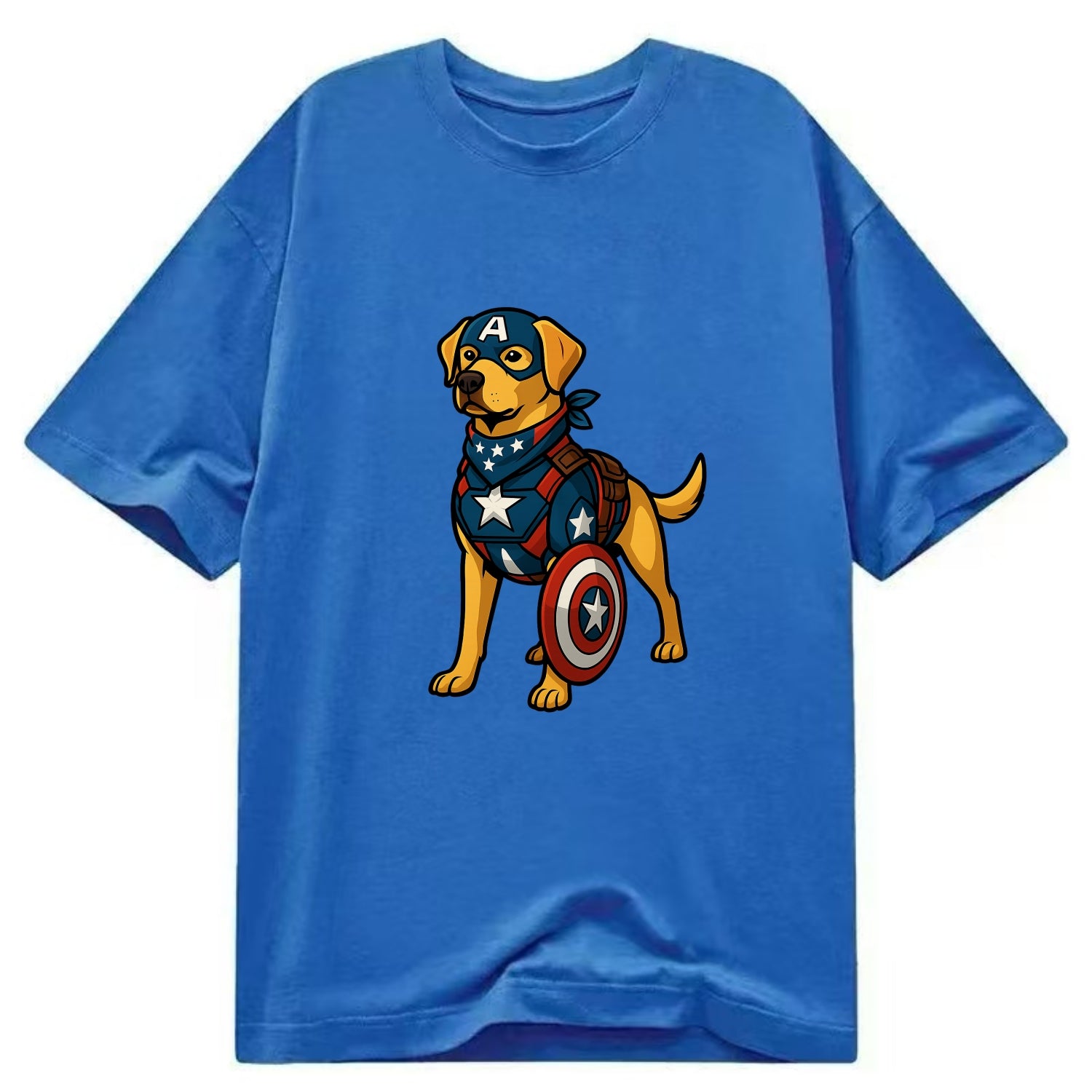 Labrador Captain America  - Classic T-shirt - Blue