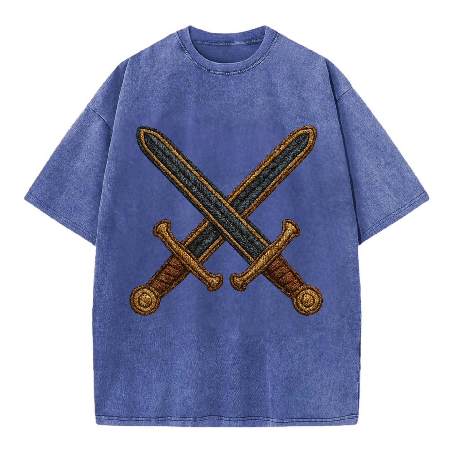 Crossed Swords  - Vintage T-shirt - Blue