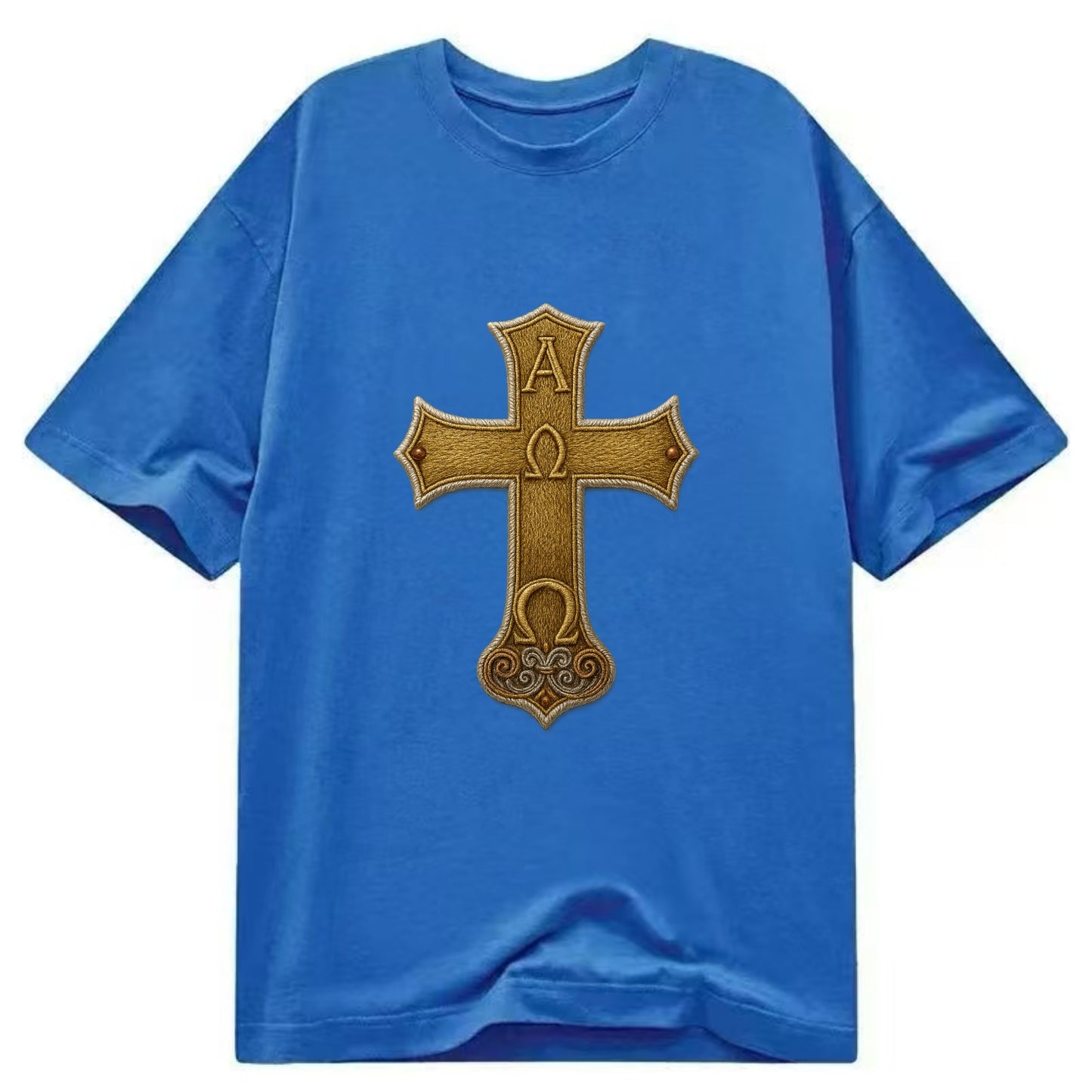 Alpha Omega Cross  - Classic T-shirt - Blue