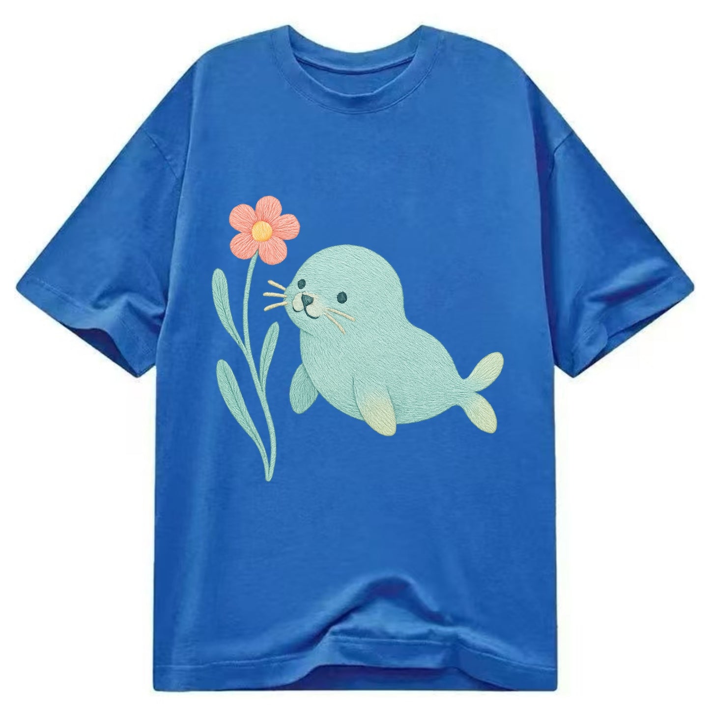 Mint Seal Pup - Classic T-shirt - Blue