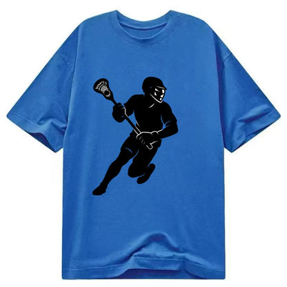 Lacrosse player cradling stick - Classic T-shirt - Blue