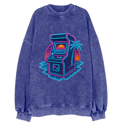 Arcade Machine - Vintage Sweatshirt - Blue