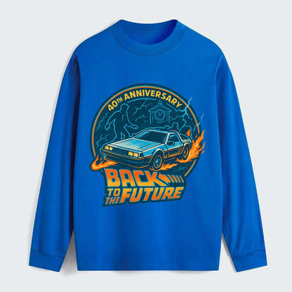 Back To The Future 40th Anniversary - Classic Long Sleeve Shirt - Blue