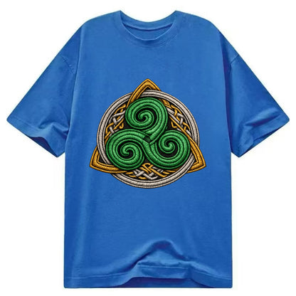 Spiral Knot Triskele - Classic T-shirt - Blue