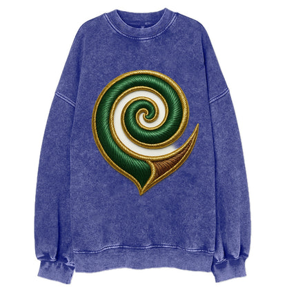 Maori Koru  - Vintage Sweatshirt - Blue