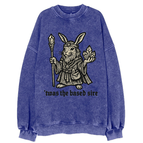 Crystals Healing Hippie Rabbit  - Vintag Vintage Sweatshirt