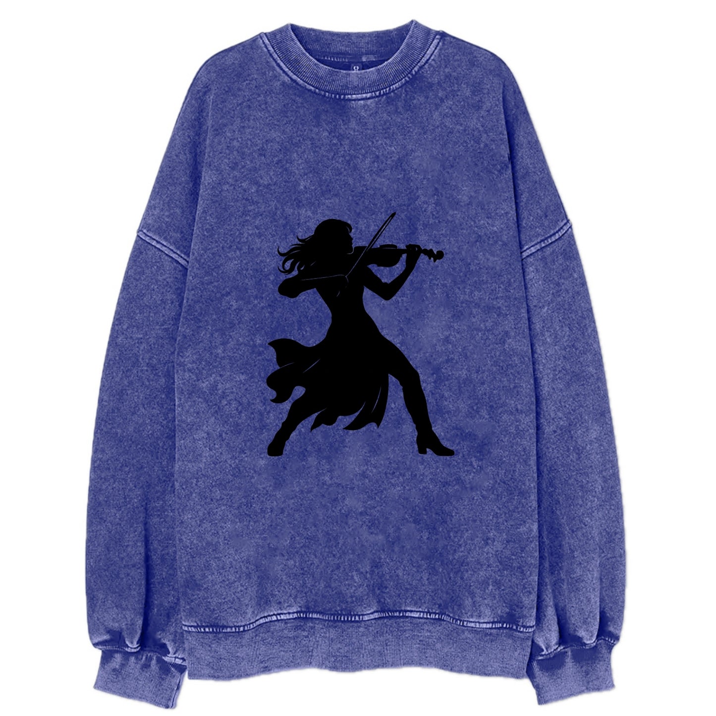 Violinist performing dramatic pose - Vintage Sweatshirt - Blue
