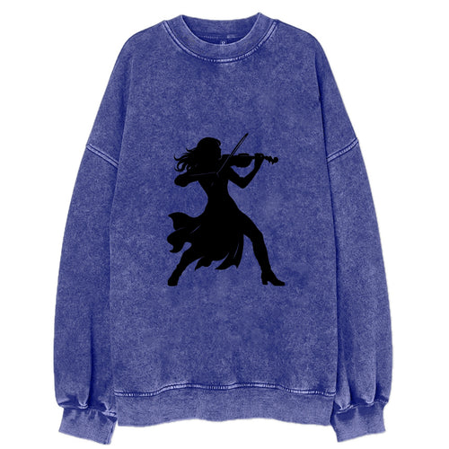 Violinist performing dramatic pose - Vintage Sweatshirt