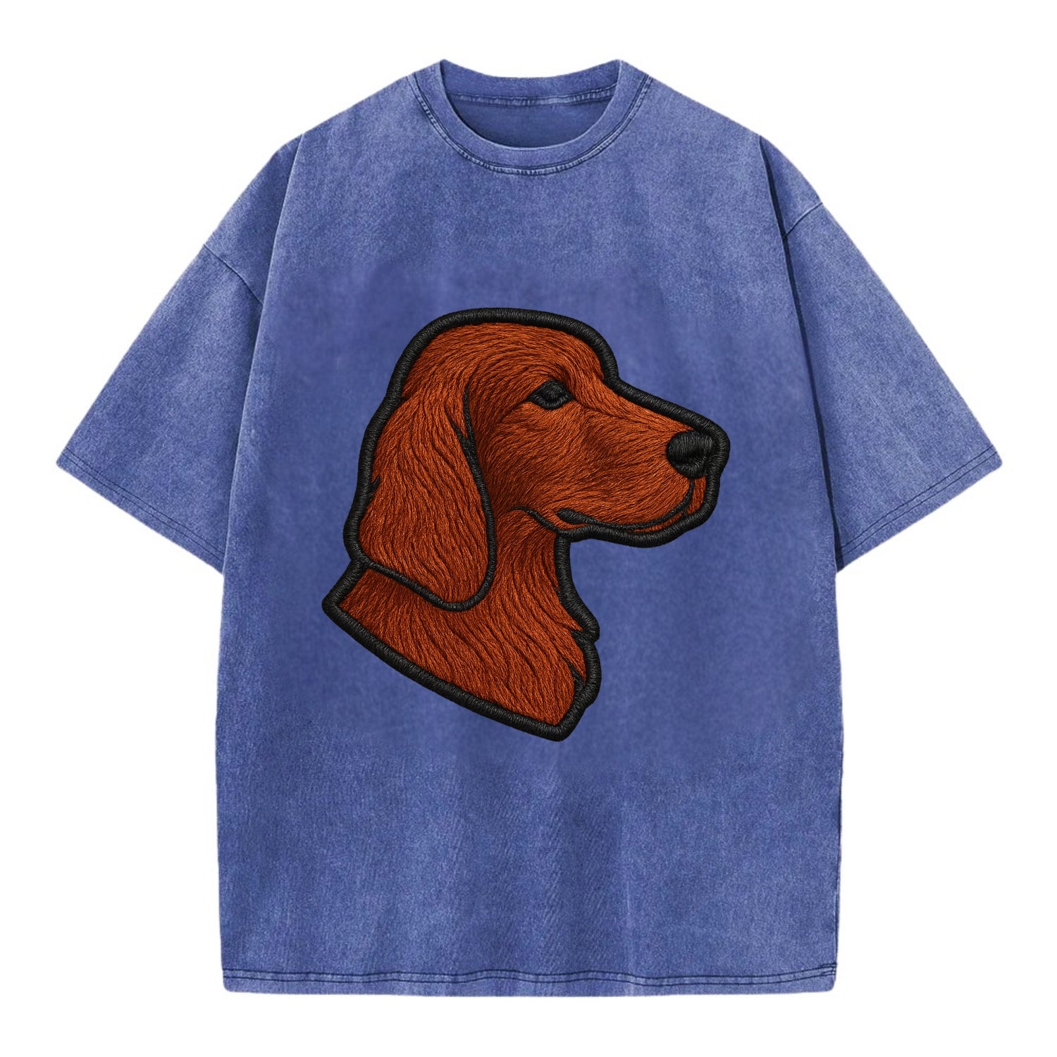Irish Setter - Contemporary red setter l - Vintage T-shirt - Blue
