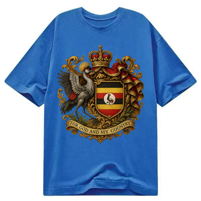 Uganda Crested Crane Emblem  - Classic T-shirt - Blue