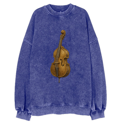 Acoustic Bass  - Vintage Sweatshirt - Blue