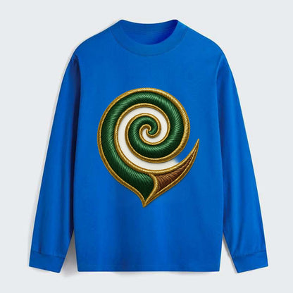 Maori Koru  - Classic Long Sleeve Shirt - Blue