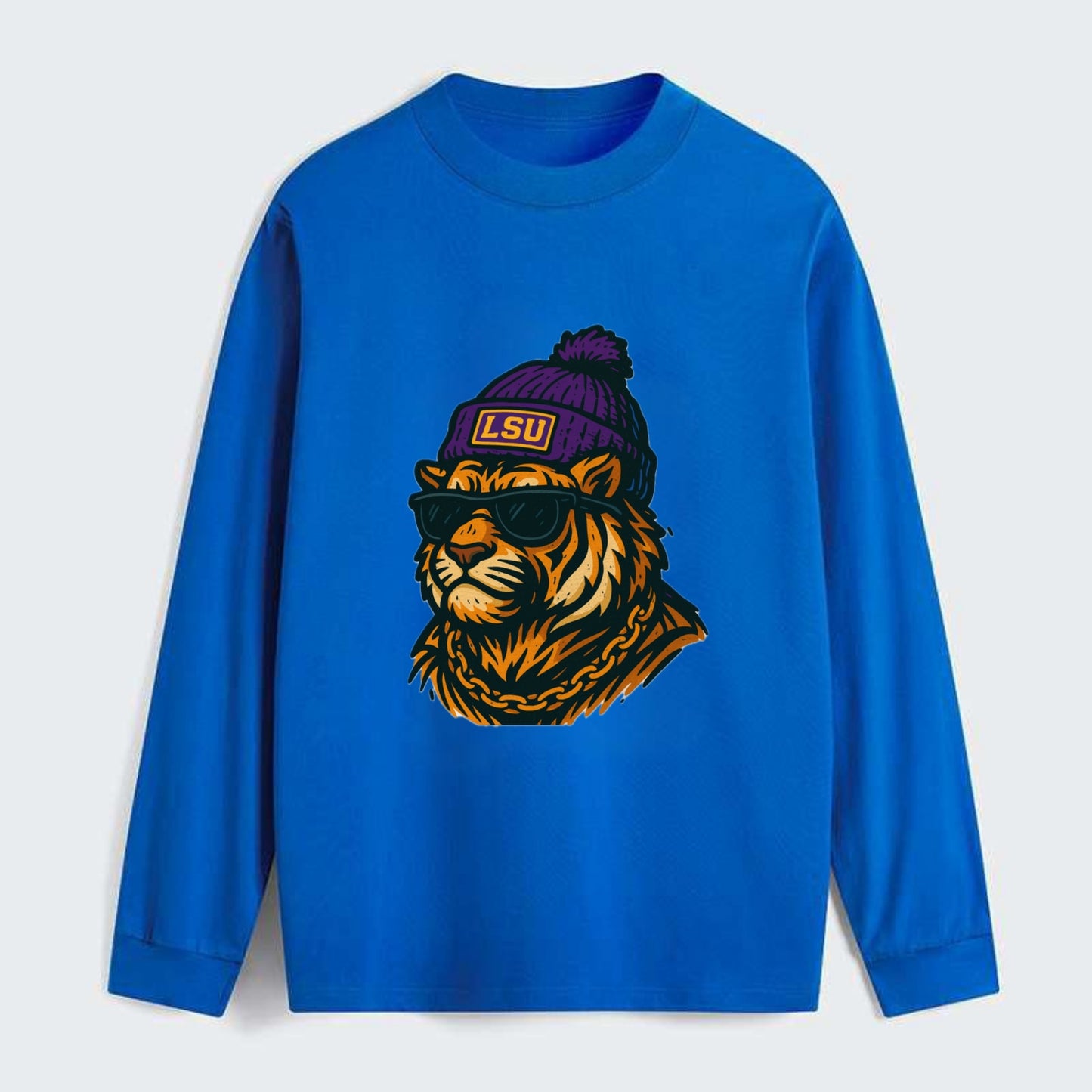 LSU Mike Tiger - Classic Long Sleeve Shirt - Blue