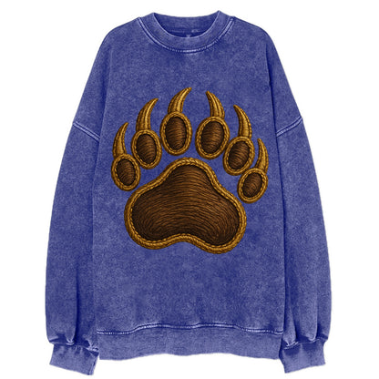Bear Paw  - Vintage Sweatshirt - Blue