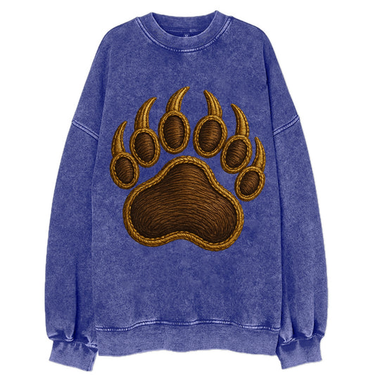 Bear Paw  - Vintage Sweatshirt - Blue