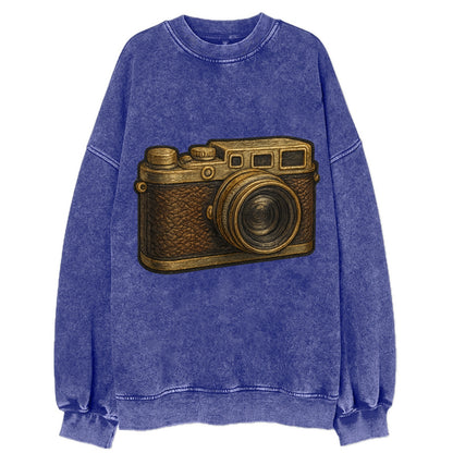 Film Camera  - Vintage Sweatshirt - Blue