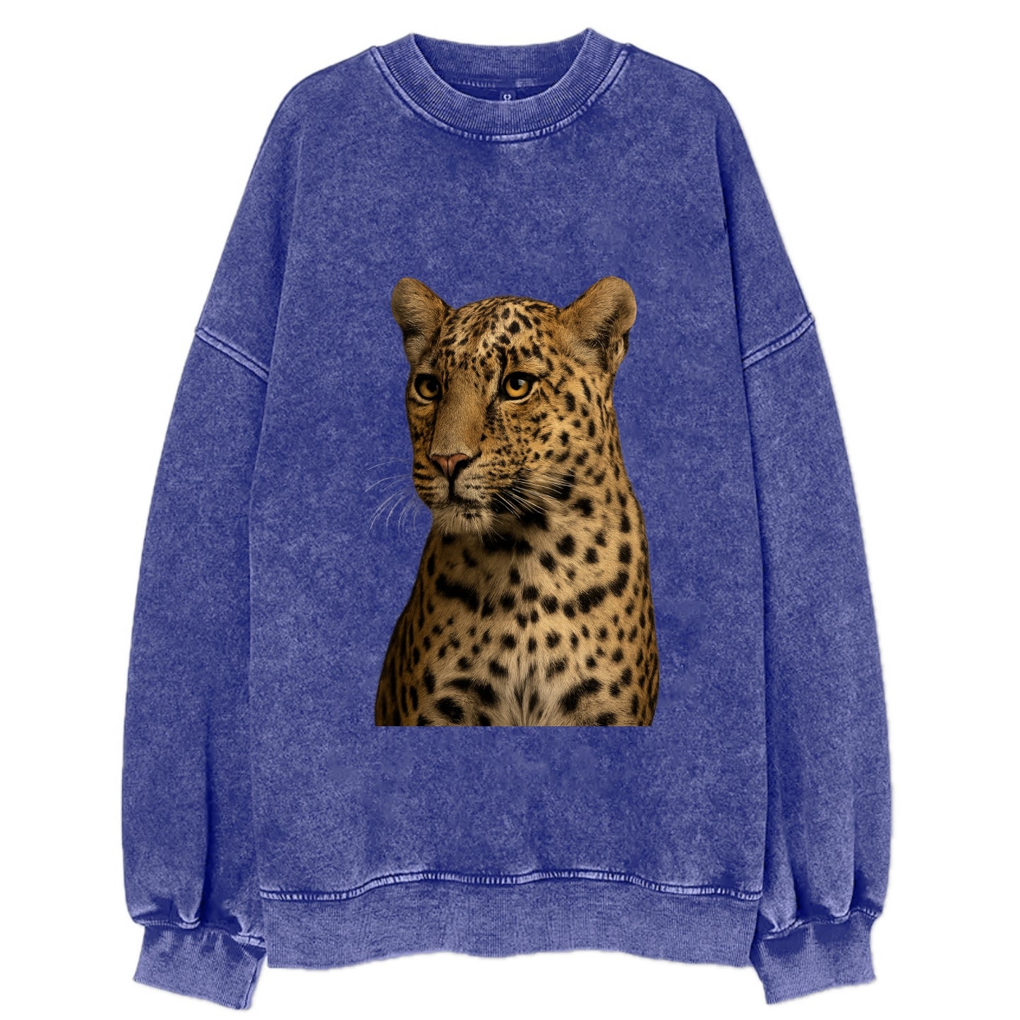 Leopard  - Vintage Sweatshirt - Blue