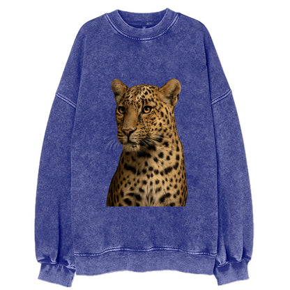 Leopard  - Vintage Sweatshirt - Blue
