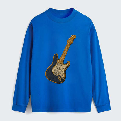 Electric Guitar  - Classic Long Sleeve Shirt - Blue