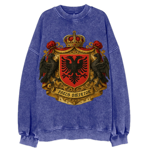 Albania Double Eagle Emblem  - Vintage Sweatshirt