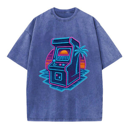Arcade Machine - Vintage T-shirt - Blue