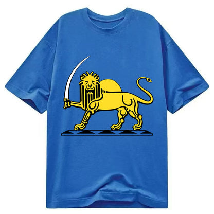 Lion Of The Rising Blade - Classic T-shirt - Blue