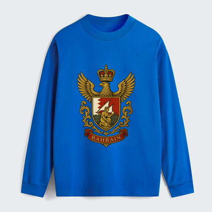 Bahrain Heritage Badge - Classic Long Sleeve Shirt - Blue