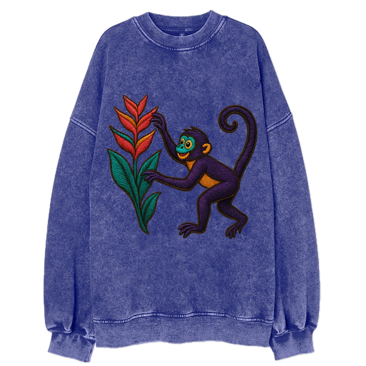 Spider Monkey - Vintage Sweatshirt - Blue