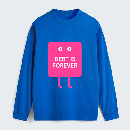DEBT IS FOREVER | Immortal credit card - Classic Long Sleeve Shirt - Blue