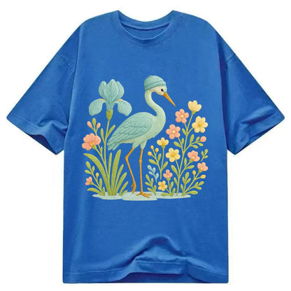 Mint Crane - Classic T-shirt - Blue