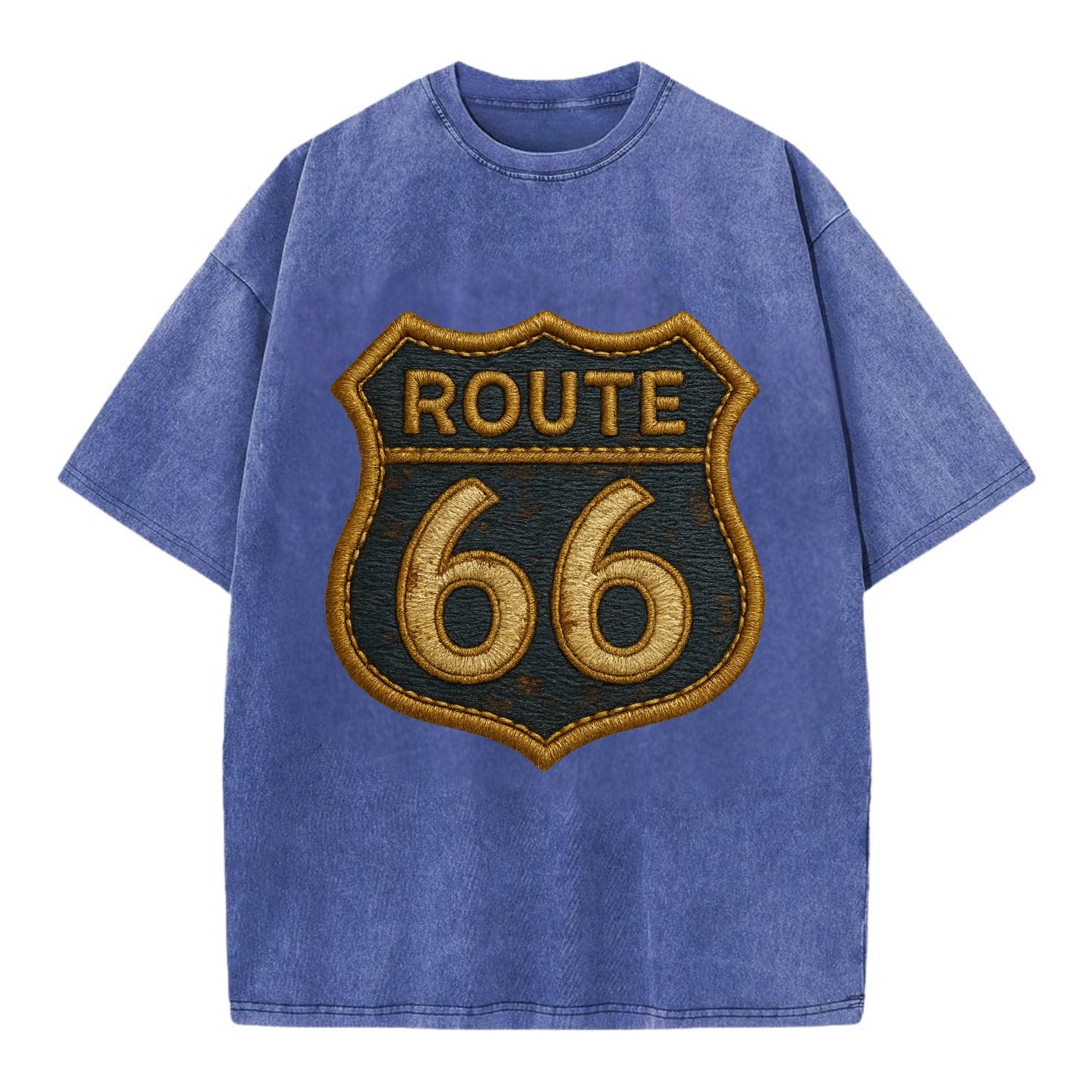 Route 66  - Vintage T-shirt - Blue