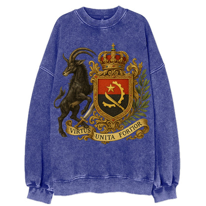 Angola Giant Sable Emblem  - Vintage Sweatshirt - Blue