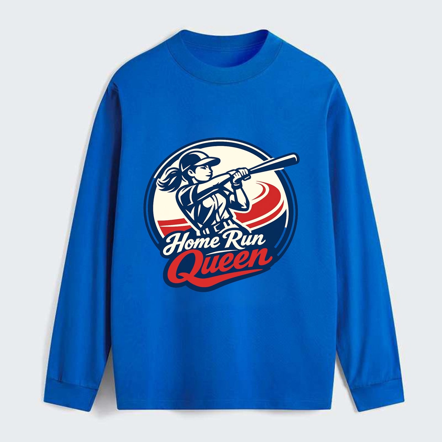 Feminine Power at Bat - Classic Long Sleeve Shirt - Blue