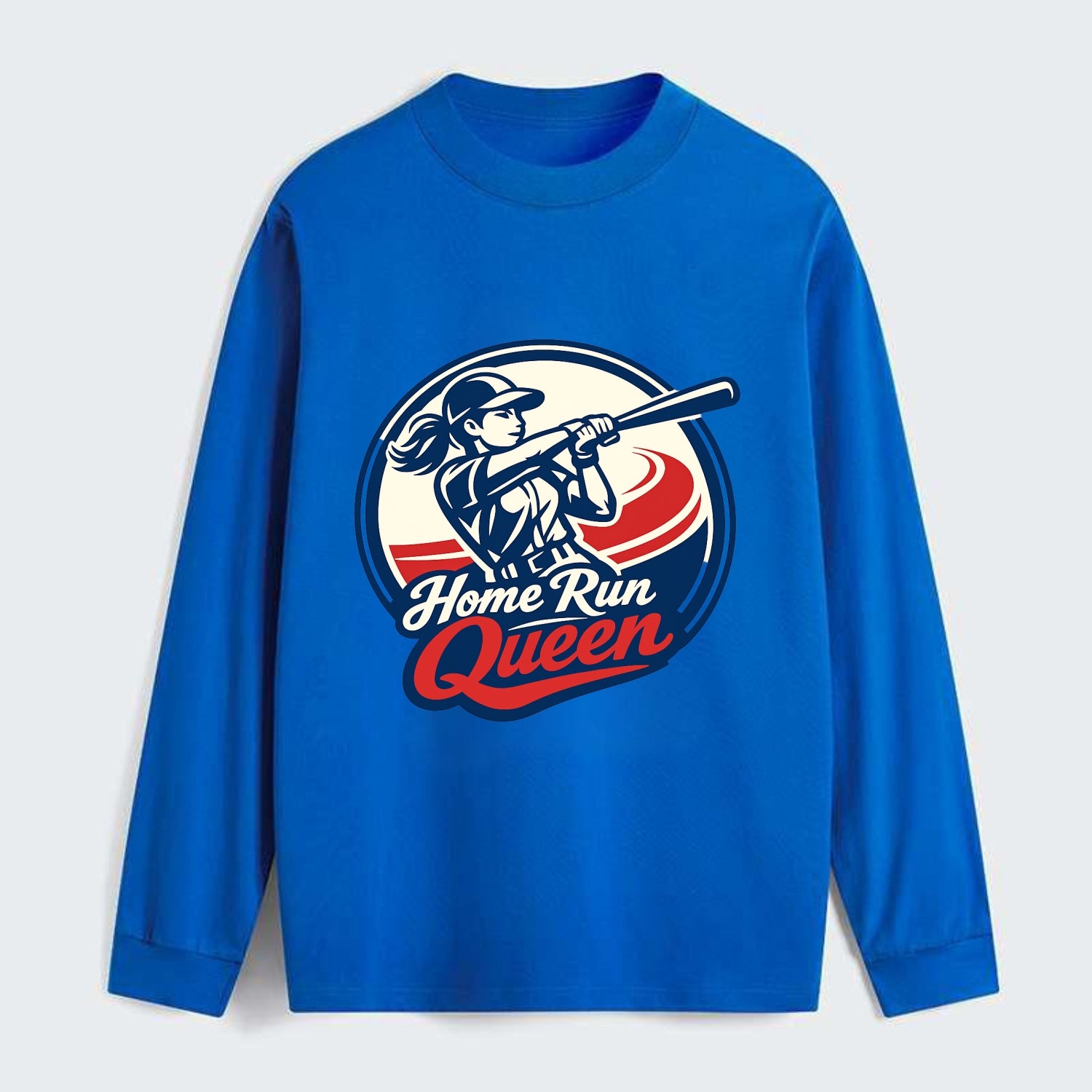 Feminine Power at Bat - Classic Long Sleeve Shirt - Blue