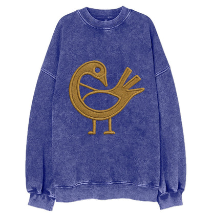 Adinkra Sankofa  - Vintage Sweatshirt - Blue