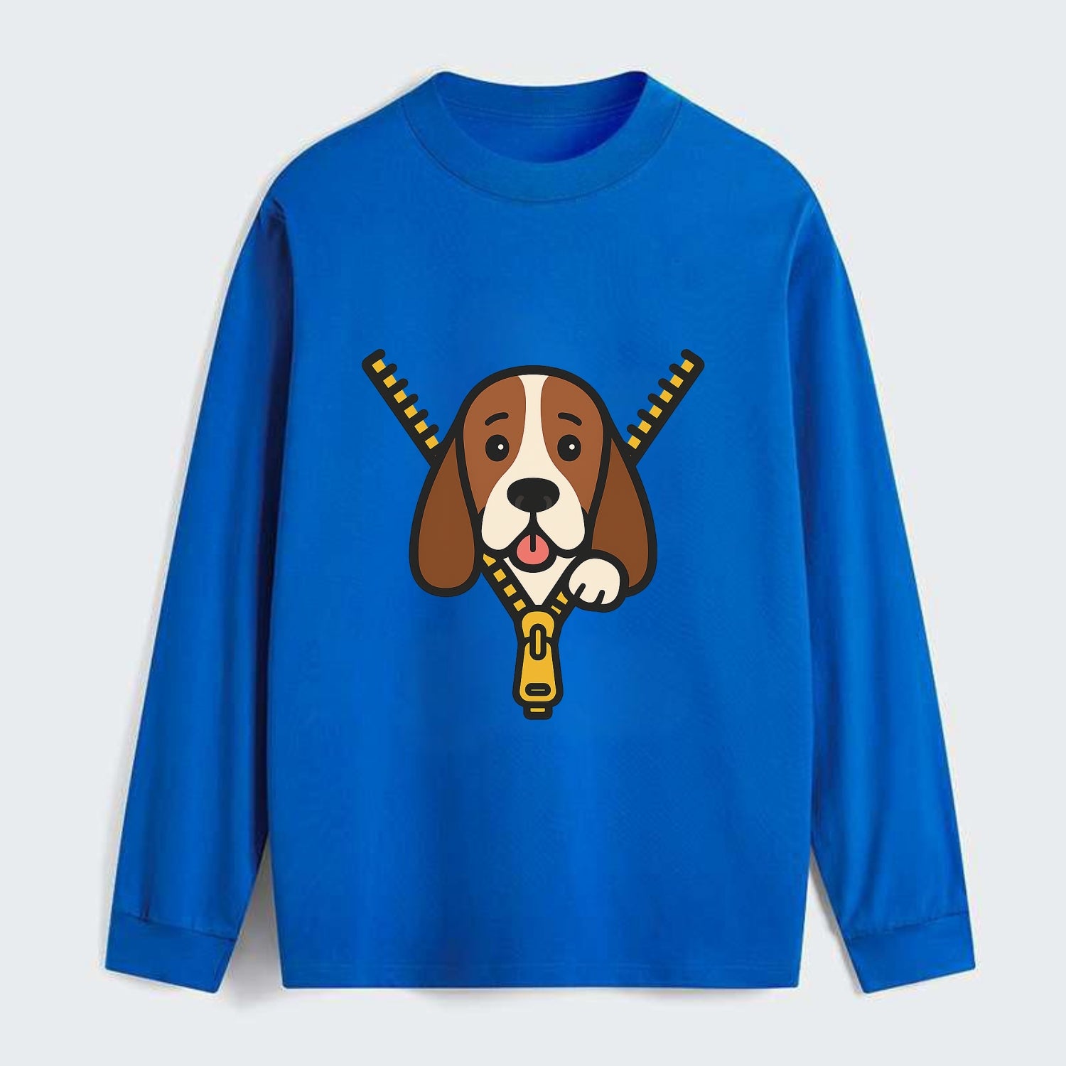 Basset Hound - Classic Long Sleeve Shirt - Blue