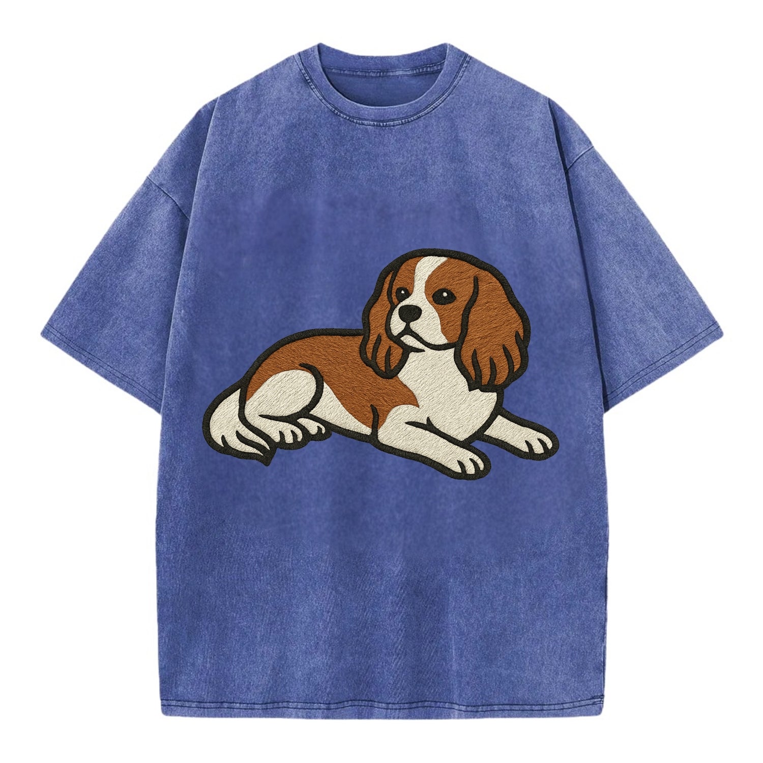 Cavalier King Charles Spaniel - Blenheim Vintage T-shirt - Blue