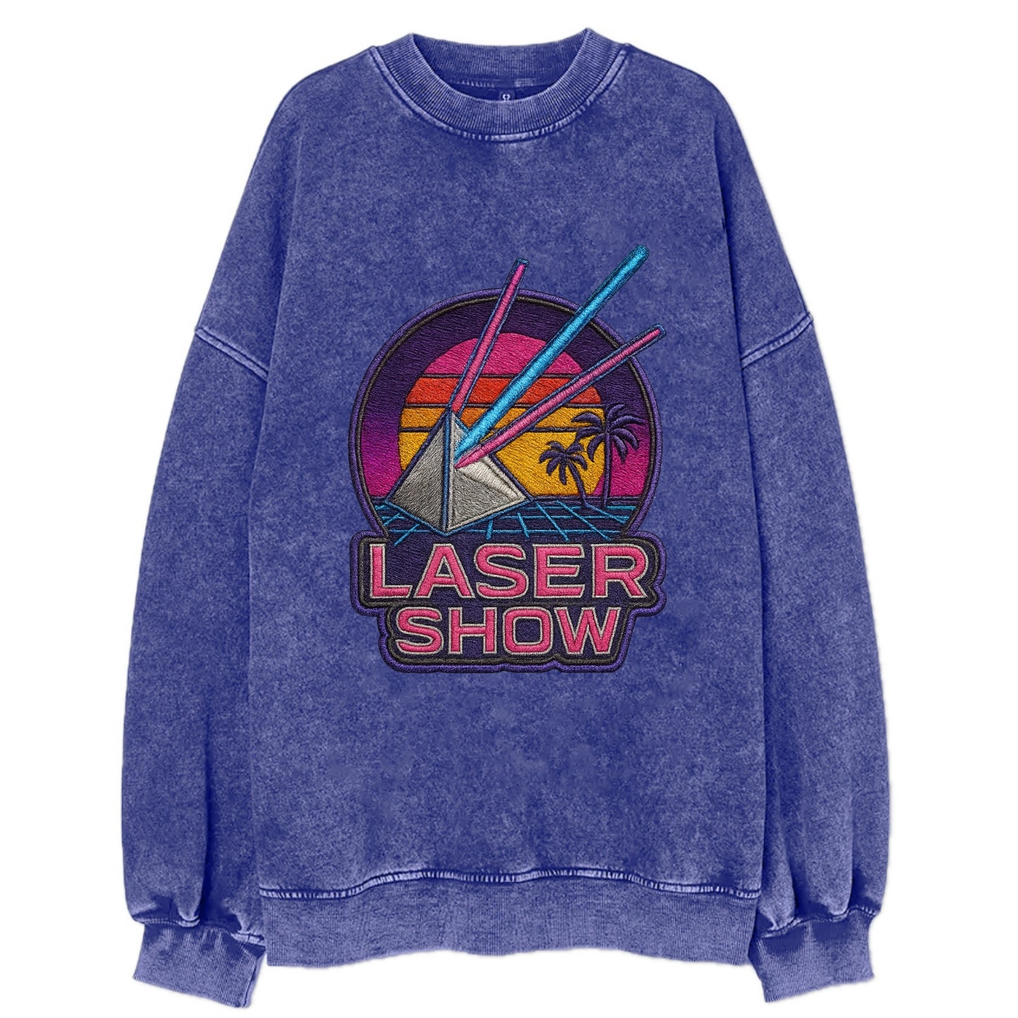 Laser Show - Vintage Sweatshirt - Blue