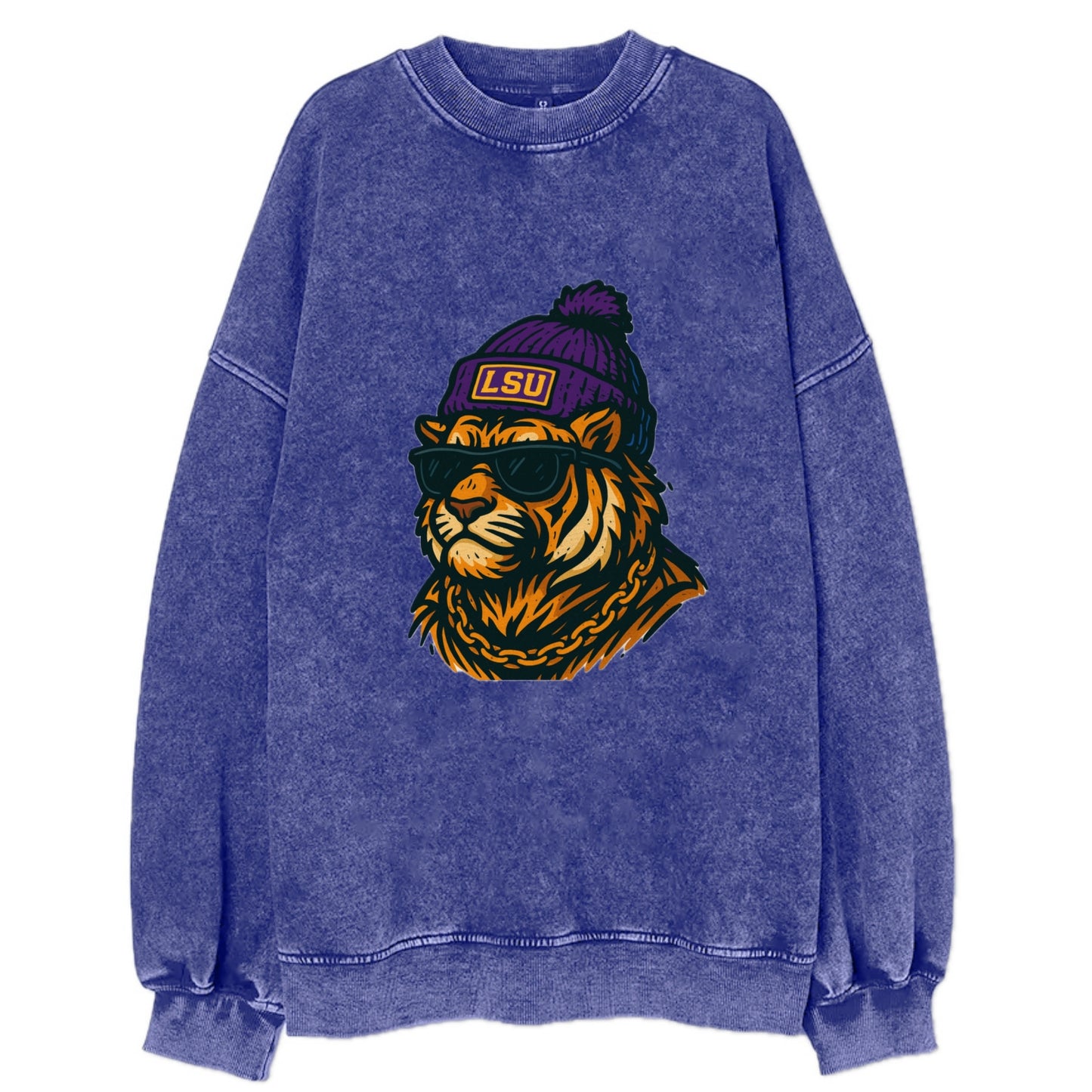 LSU Mike Tiger - Vintage Sweatshirt - Blue